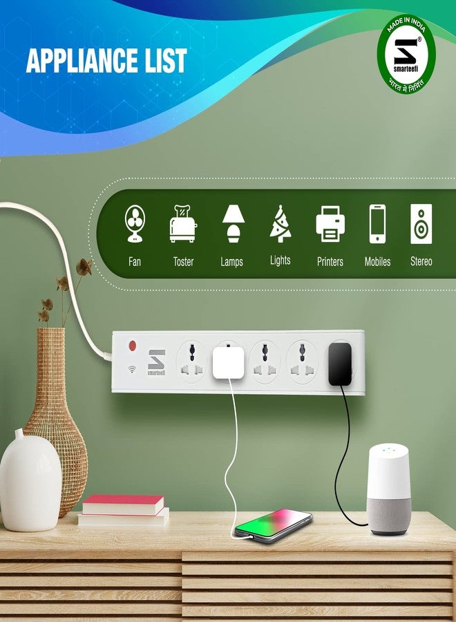 Smarteefi WiFi Smart Power Extension | 5 Ports | Smart Plug | 10A | Energy Monitoring | Scheduling | Countdown Timer | Compatible with Alexa & Google Home | 1 Year Warranty(SE51) - Image 5